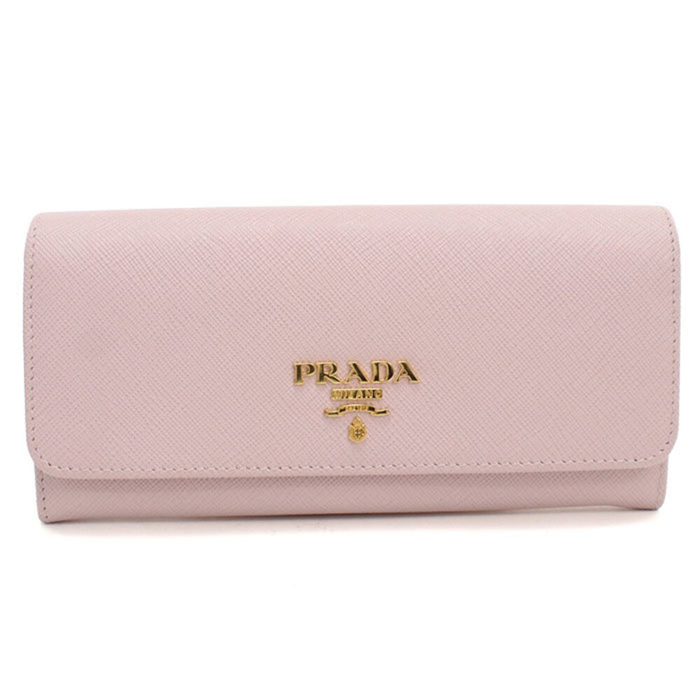 PRADA Prada Bi-fold Long Wallet 1MH132 Saffiano Multicolor Women's Pink